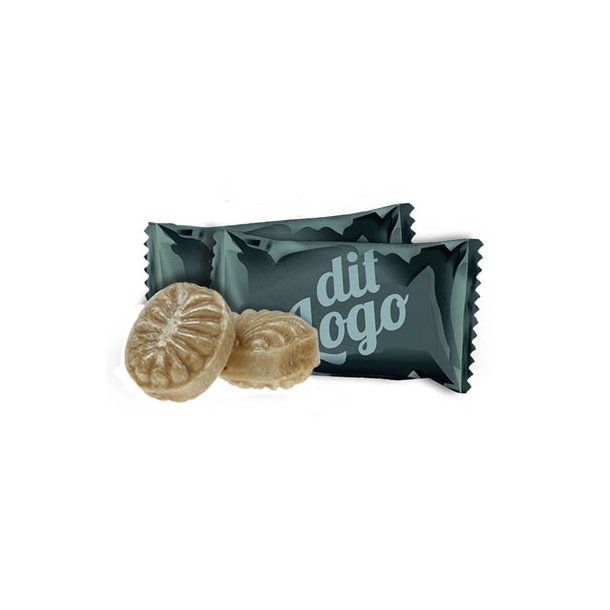 Flowpakkede bolsjer med eget logo