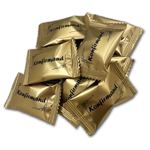 Konfirmandpynt med Bolsjer<br />Guld