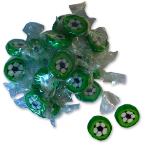 Fodbold Bolsjer<br />Enkeltvis indpakkede