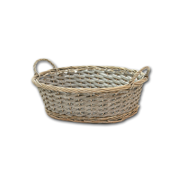 Kurv gr<br />oval med hanke, lille