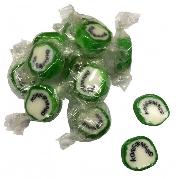 Konfirmandbolsjer Grn<br />Indpakkede 175 g