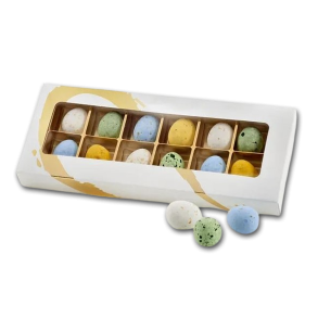 Guld/Hvid ske med 12 belgiske 