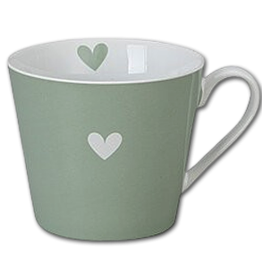 Krasilnikoff Happy Cup Hjerte<br />Gr�n