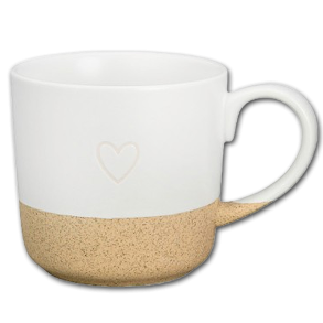 Krasilnikoff Stent�js kop Hvid med hjerte