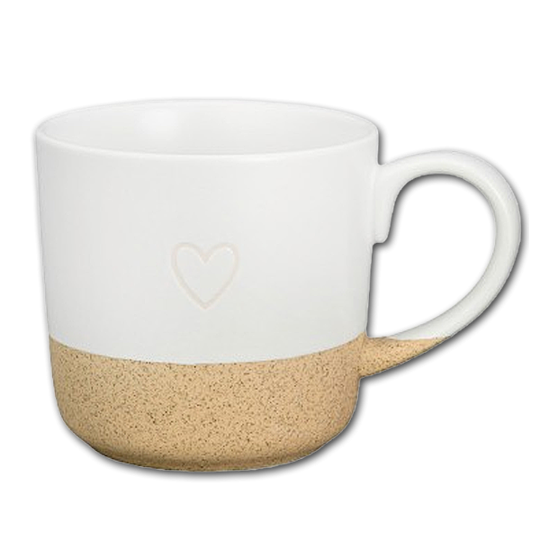 Krasilnikoff Stent�js kop Hvid med hjerte