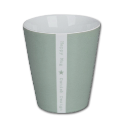 Krasilnikoff Happy Mug Happy Lysegrn