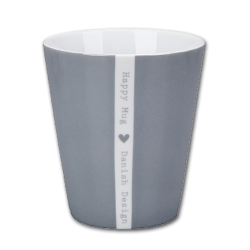 Krasilnikoff Happy Mug Hjerte Lysegr