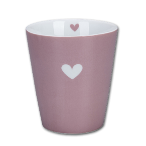 Krasilnikoff Happy Mug Hjerte Lyserd