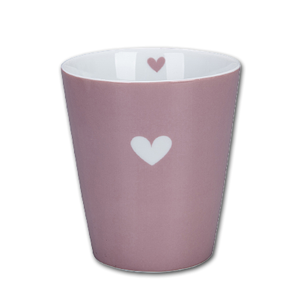 Krasilnikoff Happy Mug Hjerte Lyserd