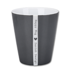 Krasilnikoff Happy Mug Hjerte Mrkegr