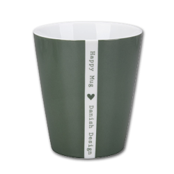 Krasilnikoff Happy Mug Hjerte Mrkegrn