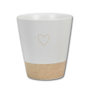 Krasilnikoff Happy Mug Stentj Hvid