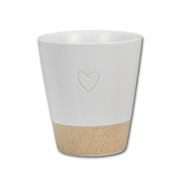 Krasilnikoff Happy Mug Stentj Hvid