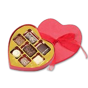 Hjerteske med Fyldte Chokolader (14 stk)