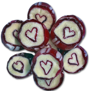 Hjertebolsjer m. hindbrsmag