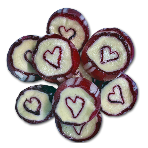 Hjertebolsjer m. hindbrsmag