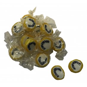 Konfirmandbolsjer Gul<br />Indpakkede 175 g
