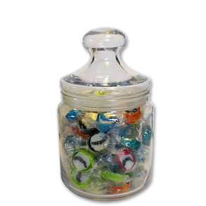 Konfirmandbolsjer i pot-club glas 0,75 L