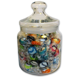 Konfirmandbolsjer i pot-club glas 1,5 L