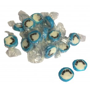 Konfirmandbolsjer Lys Bl<br />Indpakkede 175 g