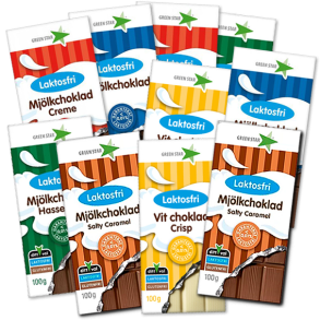 Laktosefri Chokolade 10 stk