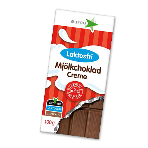 Laktosefri mlkechokolade med hvid chokoladecreme