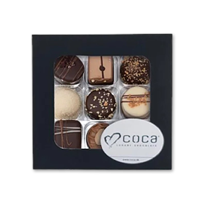Luxus Chokolade i ske med rude (9 stk)
