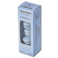 Macarons med hvid chokoladepasta og vaniljesmag