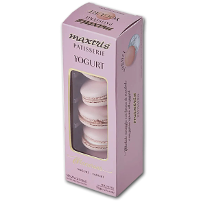 Macarons med hvid chokoladepasta og yoghurtsmag