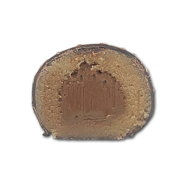 Marcipankugler med nougat og mrk chokolade