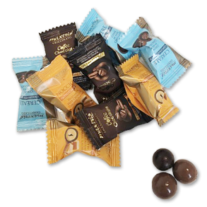 Flowpakkede Blandede Chokoladekugler 