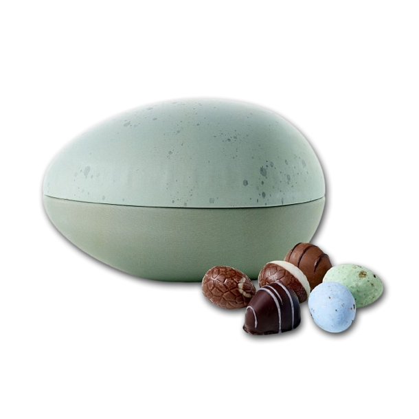 Metal P�ske�g 'Green Splash' med mixede �g