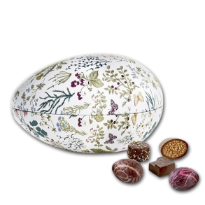 Metal Pskeg 'Wild Flowers' med luksus chokolade og g