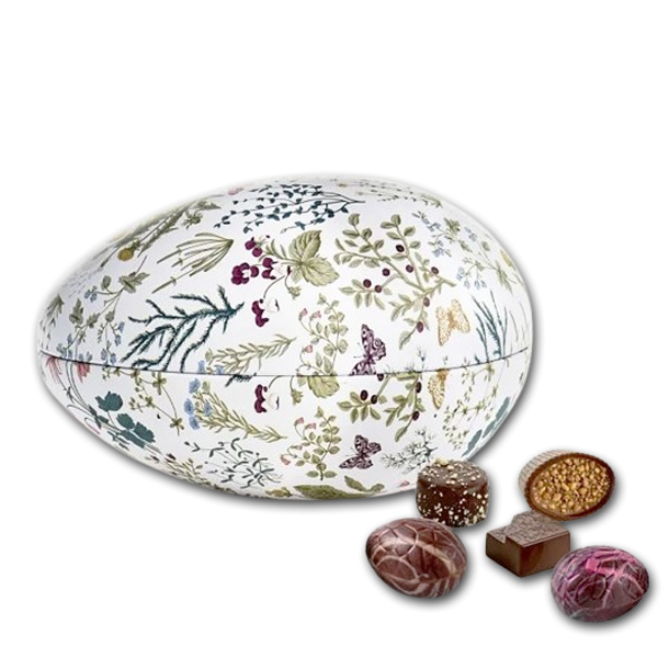 Metal Pskeg 'Wild Flowers' med luksus chokolade og g