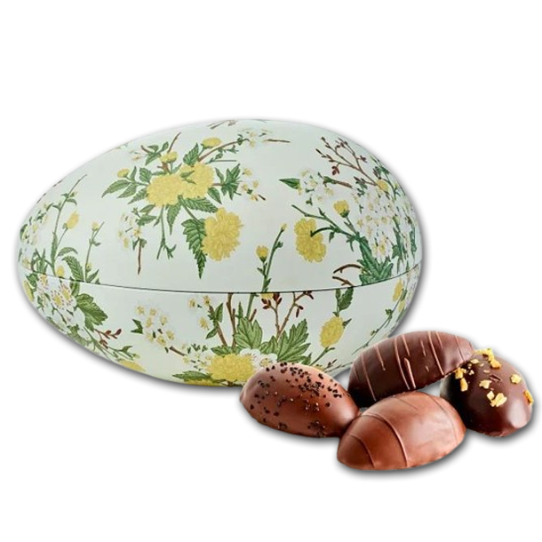 Metal Pskeg 'Yellow Flower' med marcipang