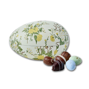 Metal P�ske�g 'Yellow Flower' med mixede �g