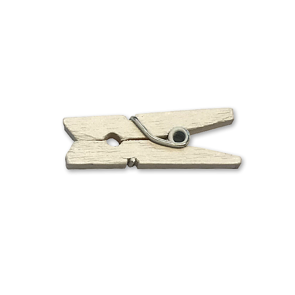 Hvide Mini Tjklemmer 20 stk 3x25 mm