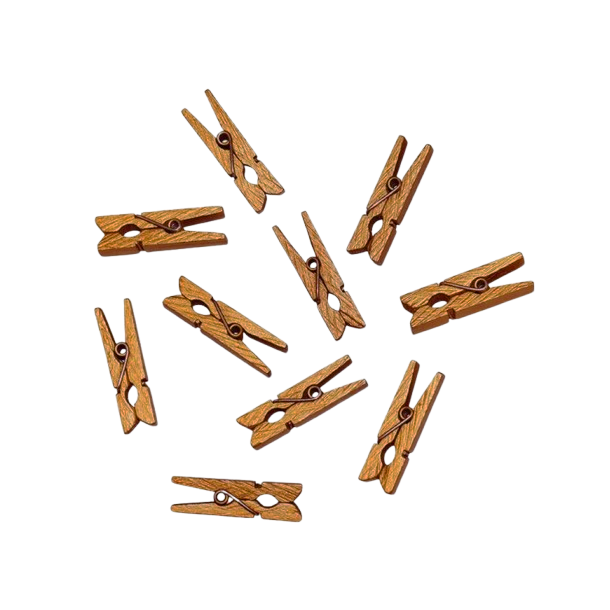 Mini T�jklemmer Kobber 24 stk<br />25 mm