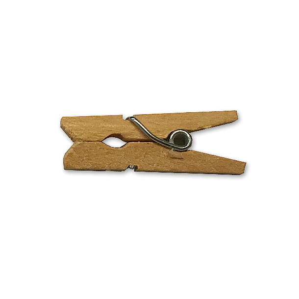 Naturfarvede Mini Tjklemmer 20 stk 3x25 mm