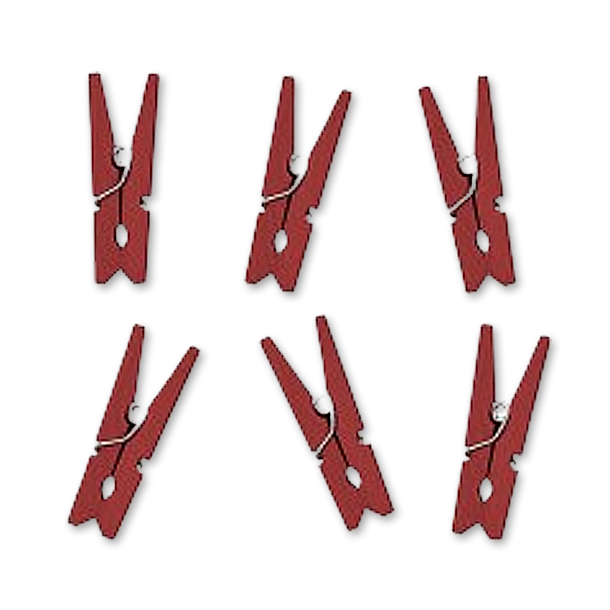 Rde Mini Tjklemmer 10 stk 35 mm