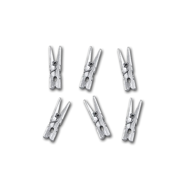 Mini T�jklemmer S�lv 24 stk<br />25 mm