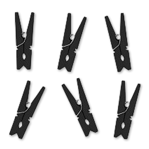 Sorte Mini Tjklemmer 10 stk<br />35 mm