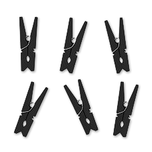 Sorte Mini Tjklemmer 10 stk<br />35 mm