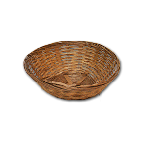 Kurv, naturfarvet<br />rund