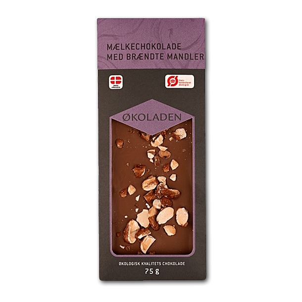 koladen Mlkechokolade med Brndte Mandler