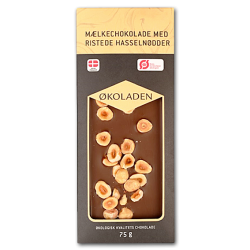 koladen mlkechokolade med Ristede hasselndder