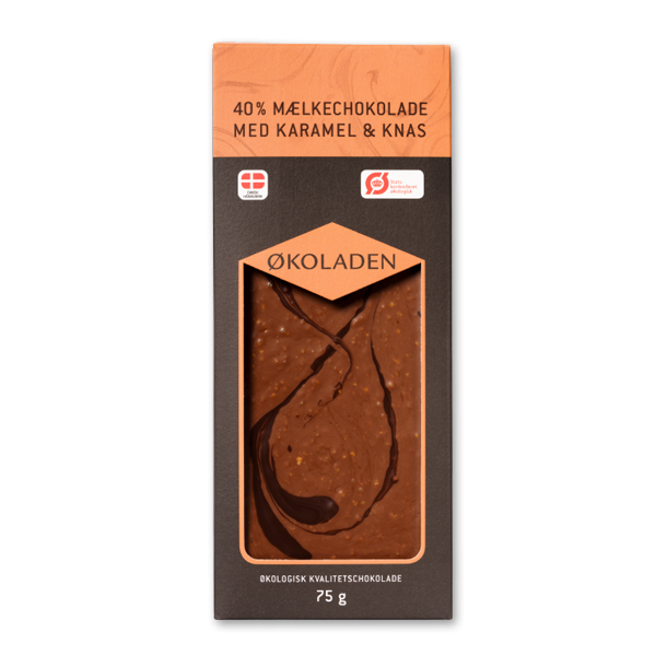 koladen mlkechokolade med Karamel og Knas