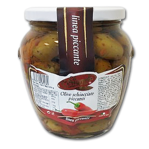 Oliven schiacciate piccanti