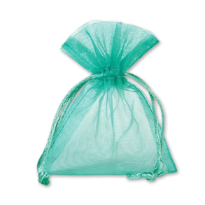 Organzaposer i Aqua 90 x 120 mm