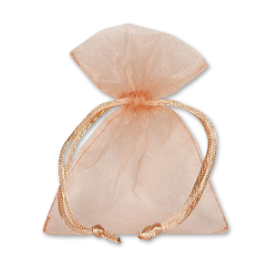 Organzaposer i Laksrosa 90 x 120 mm